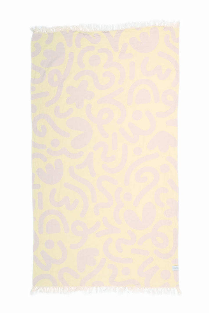 TOFINO TOWEL | THE DREW DOODLE TURKISH TOWEL | LIME
