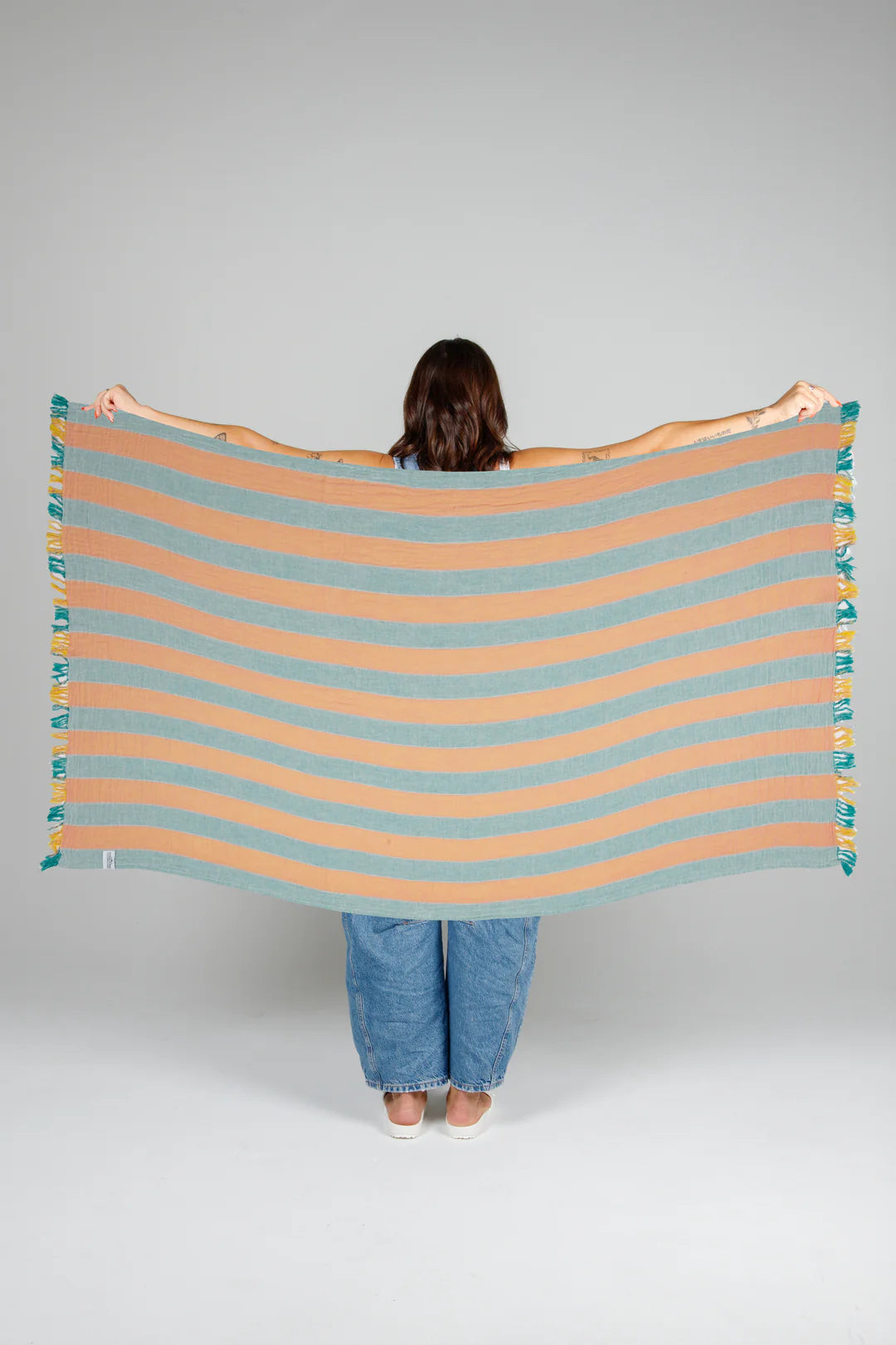 Tofino Towel | The Banks Muslin Turkish Towel | mint mix