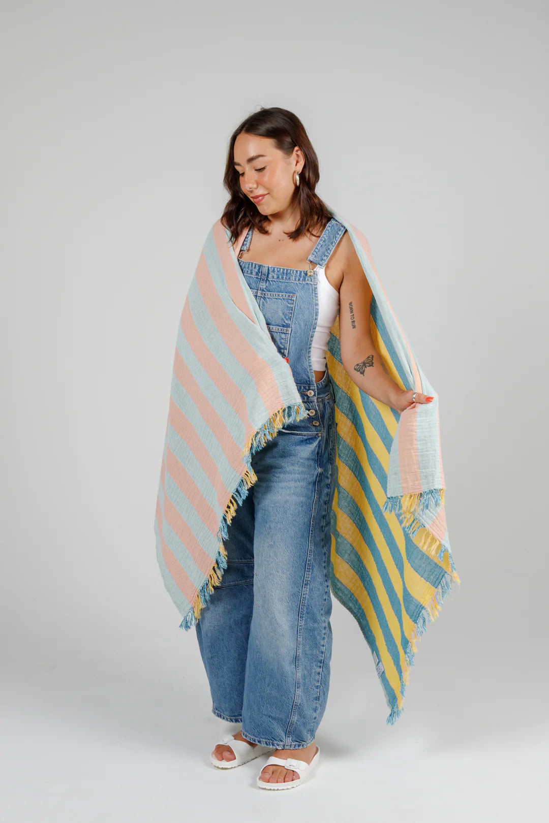 Tofino Towel | The Banks Muslin Turkish Towel | mint mix