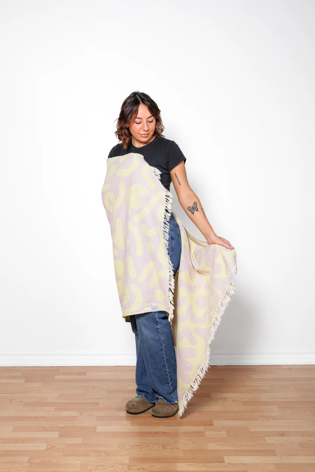 TOFINO TOWEL | THE DREW DOODLE TURKISH TOWEL | LIME