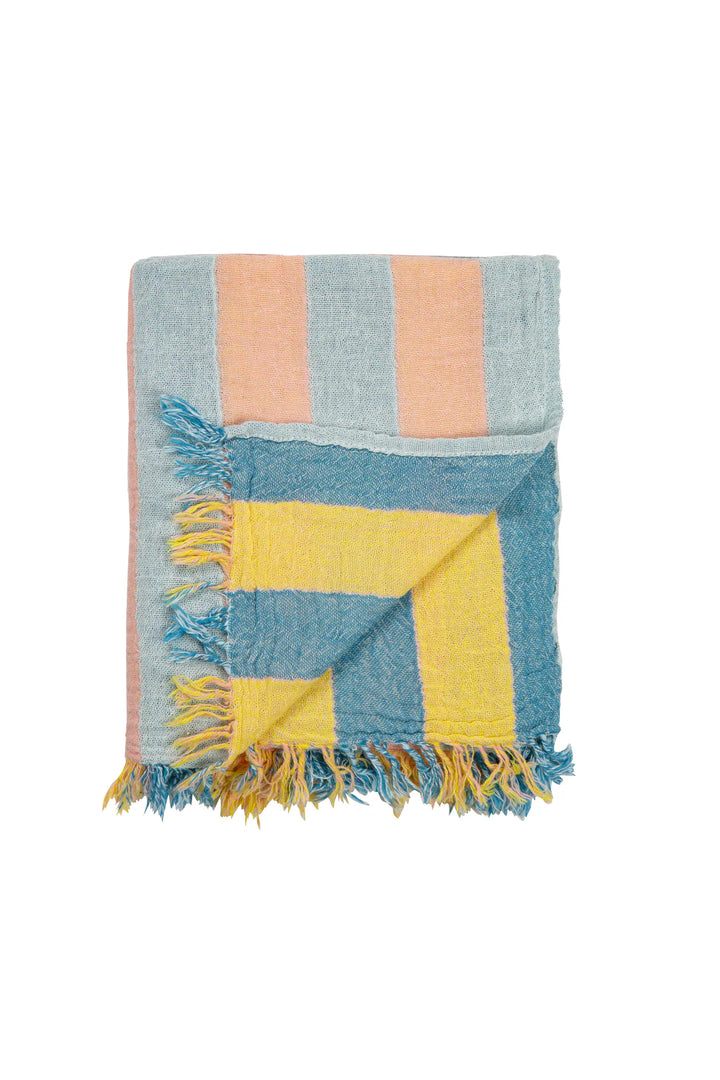 Tofino Towel | The Banks Muslin Turkish Towel | mint mix
