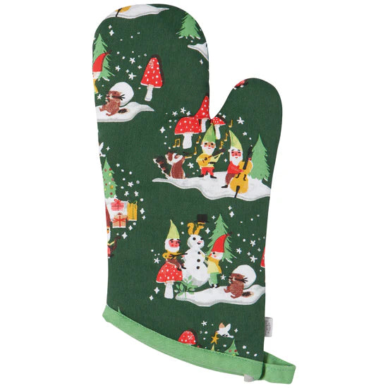 Gnome for the Holidays Oven Mitts | Set of 2