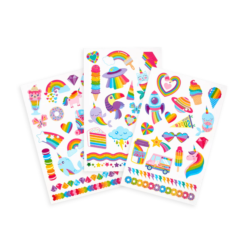 Non-Toxic Temporary Glitter Tattoos - Over The Rainbow