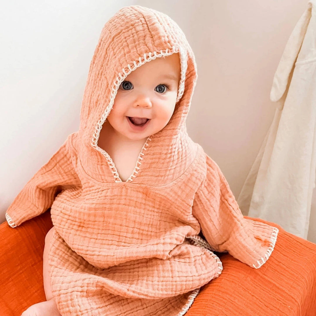Crinkle Kids Poncho - Mandarin (12-24M)