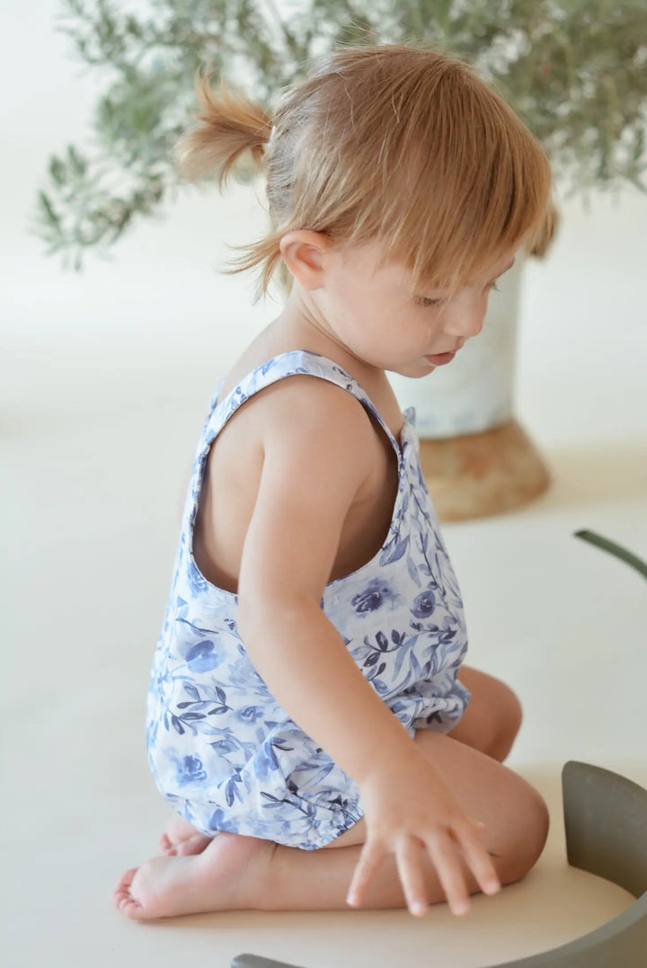 Toddler Romper - Blue Floral
