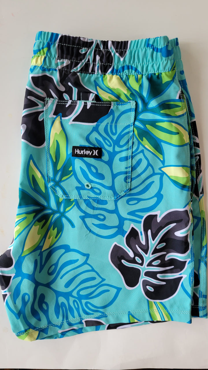 Hurley | Men's Cannonball Volley 17" Shorts - Aura Green