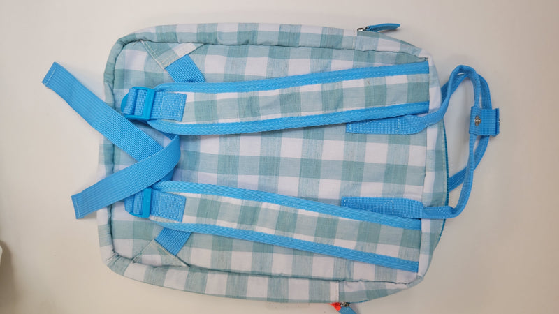 Retro Check Backpack - Blue Green