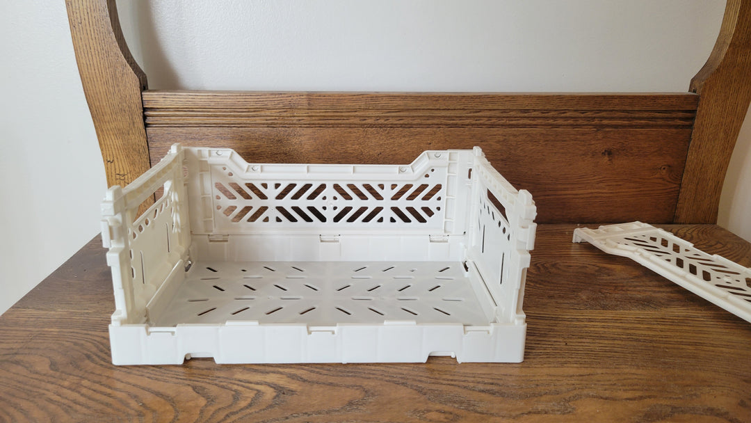 Foldable Crate - Cream