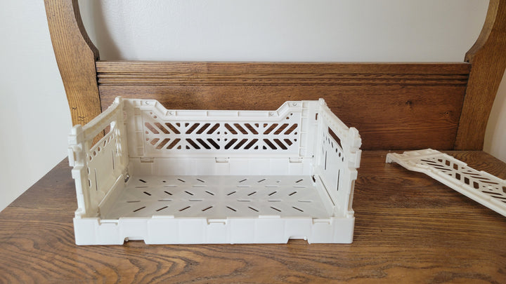 Foldable Crate - Cream