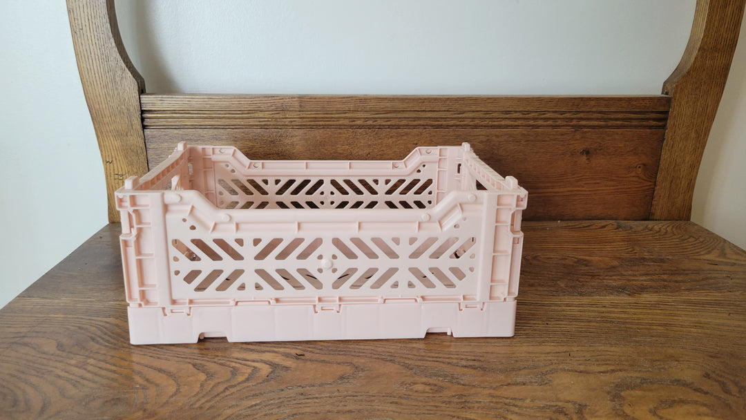 Foldable Crate - Pale Pink