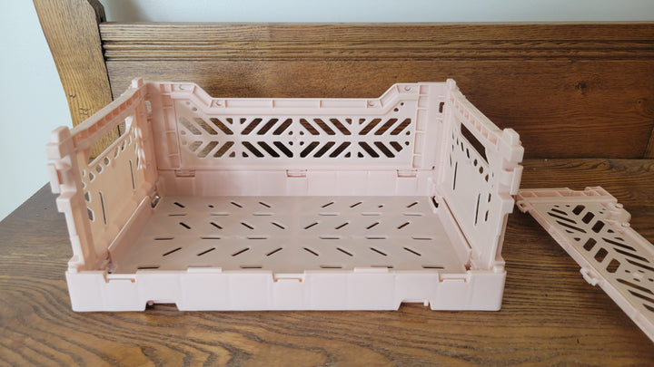 Foldable Crate - Pale Pink