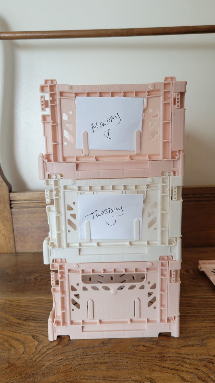 Foldable Crate - Pale Pink