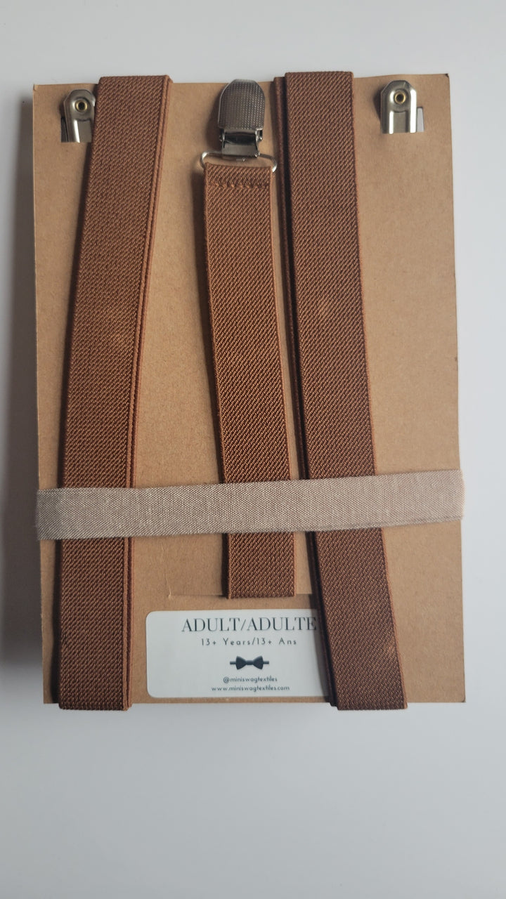Mini Swag Coffee Bow Tie & Suspenders | Adult 13+