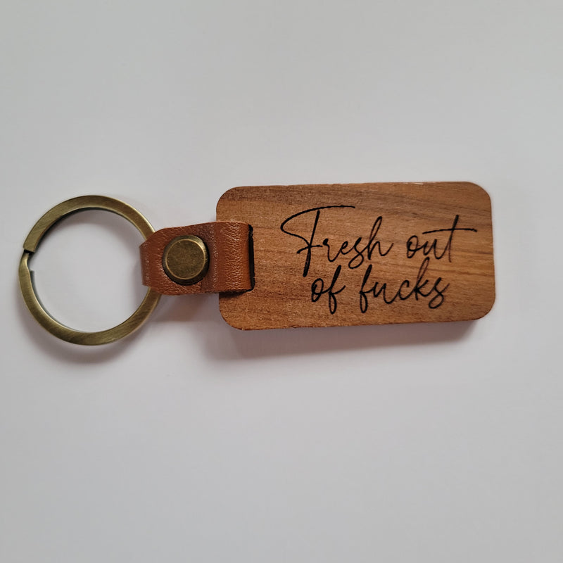 Wood & Leather Keychains