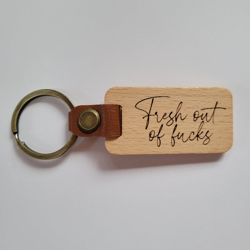 Wood & Leather Keychains