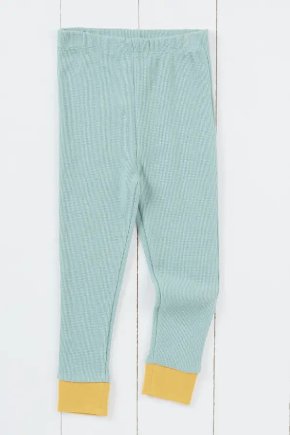 Pistachio Recycled Long Sleeve Waffle Leggings