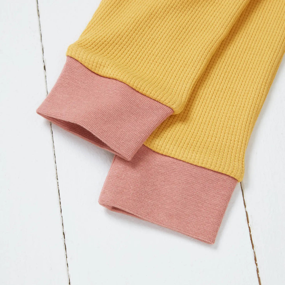 Ochre Recycled Long Sleeve Waffle Leggings