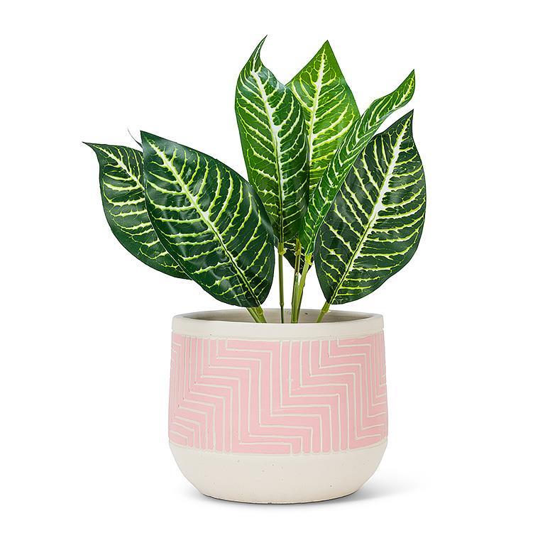 Large Etched Planter - Pink