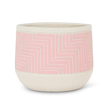 Large Etched Planter - Pink
