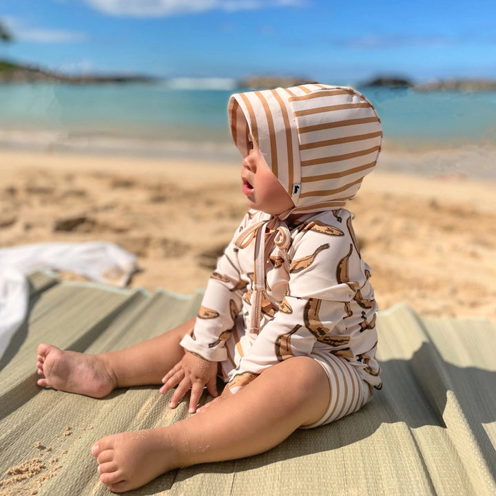 Baby/Kids UPF50+ Swim Bonnet - Honey Stripe