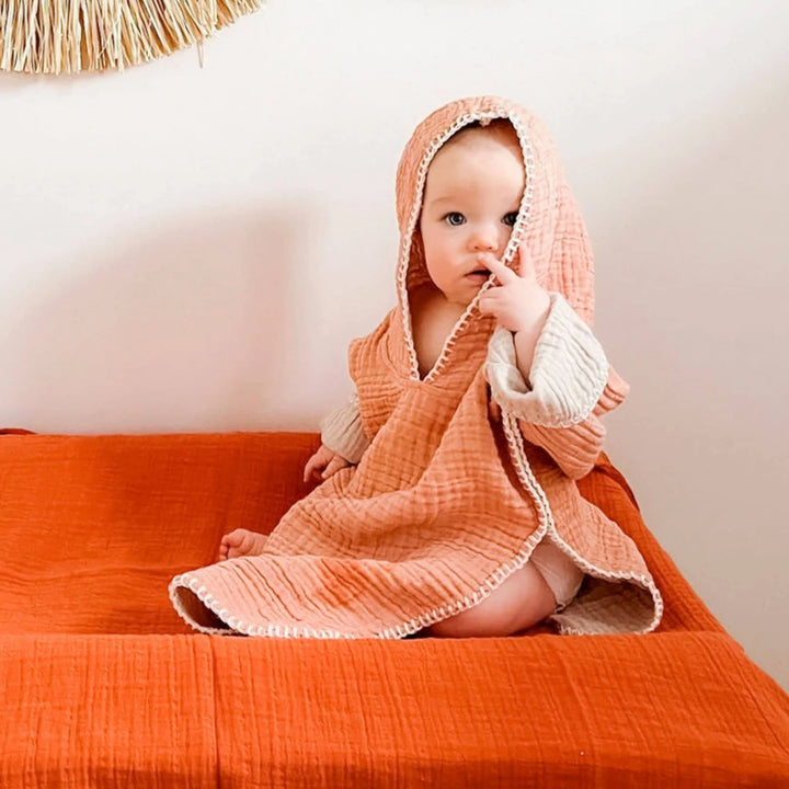 Crinkle Kids Poncho - Mandarin (12-24M)