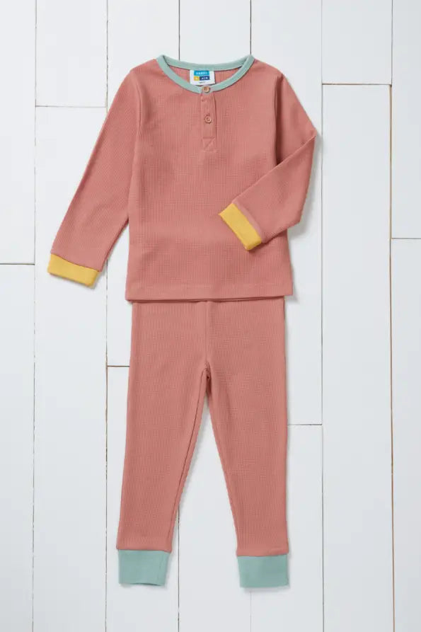 Rose Recycled Long Sleeve Waffle Leggings