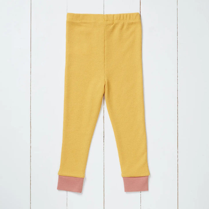 Ochre Recycled Long Sleeve Waffle Leggings