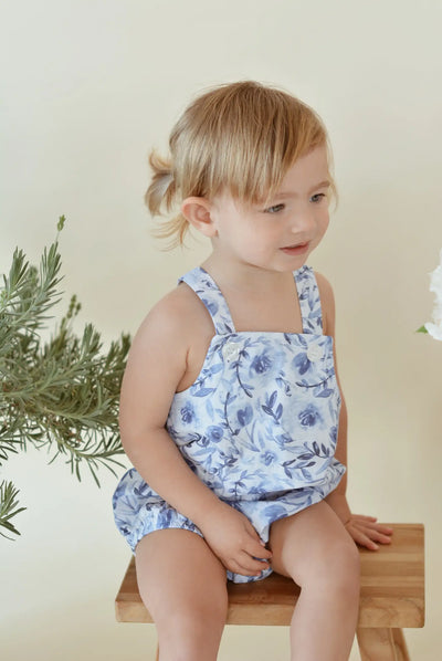 Toddler Romper - Blue Floral