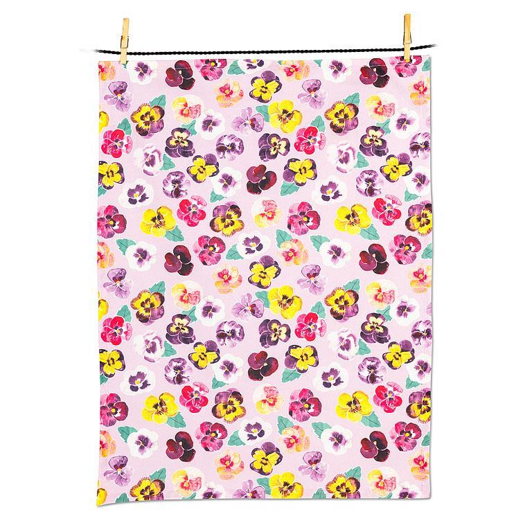Allover Pansies Tea Towel