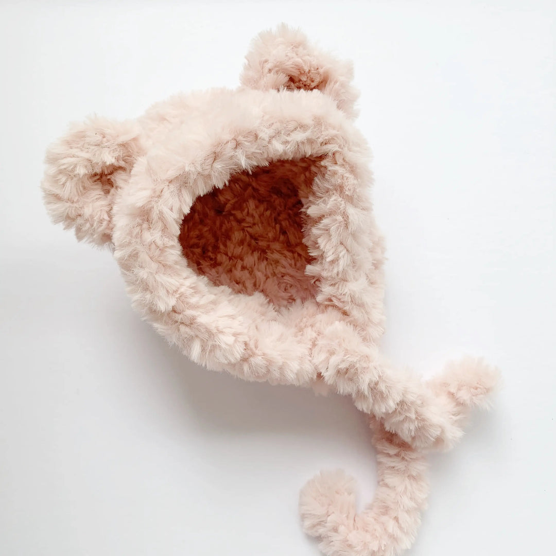 Faux Fur Bear Bonnet