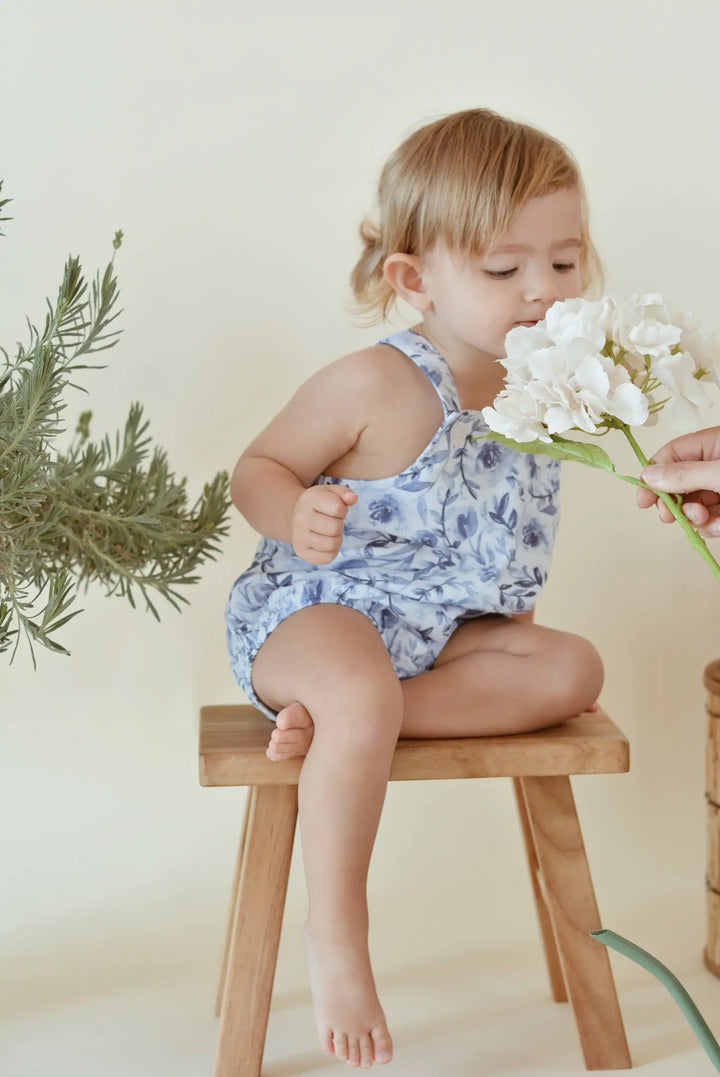 Toddler Romper - Blue Floral