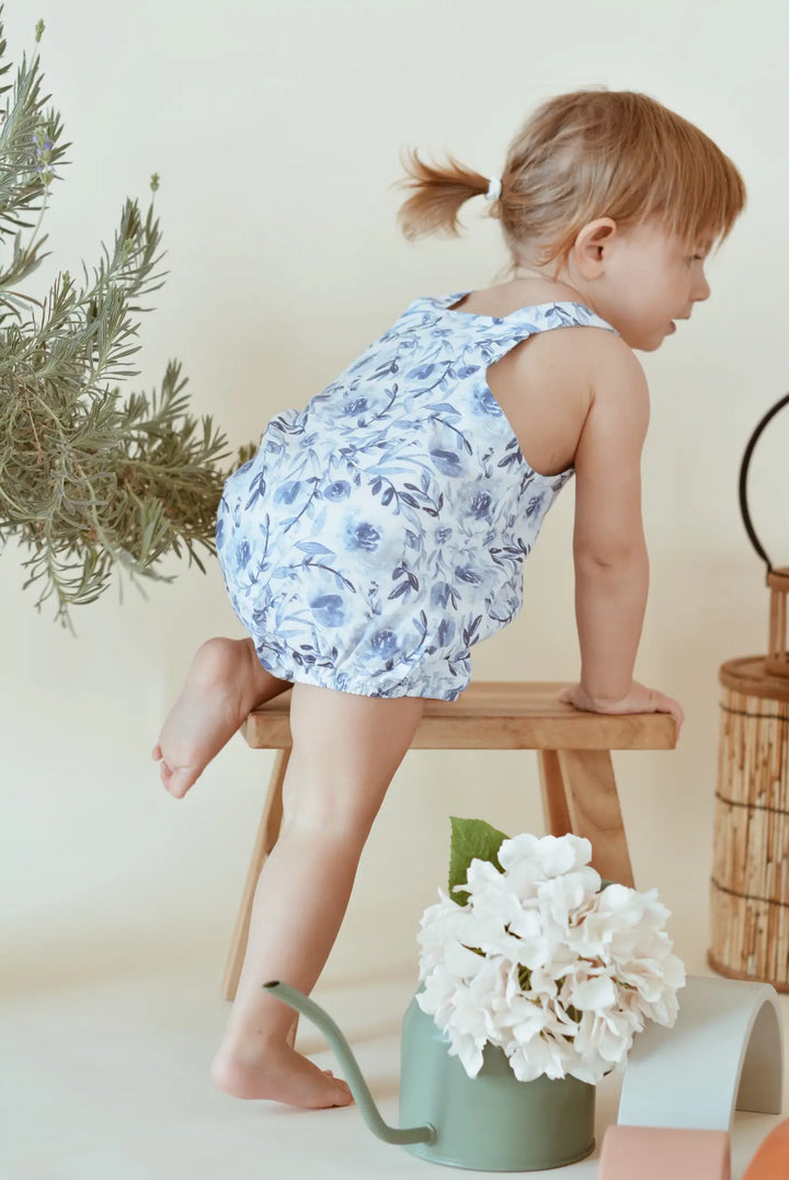 Toddler Romper - Blue Floral