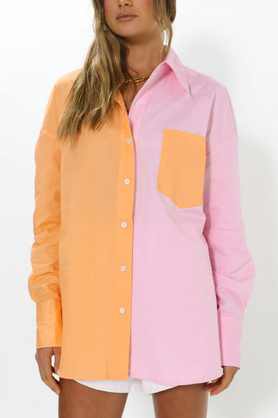 MADISON THE LABEL - April Shirt | Pink/Orange