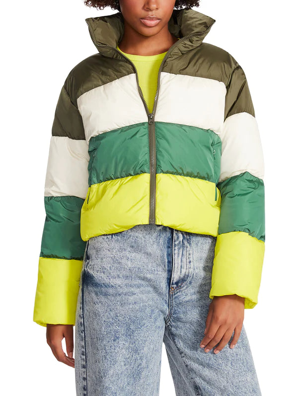 STEVE MADDEN | Daisy Puffer Jacket | Olive Night