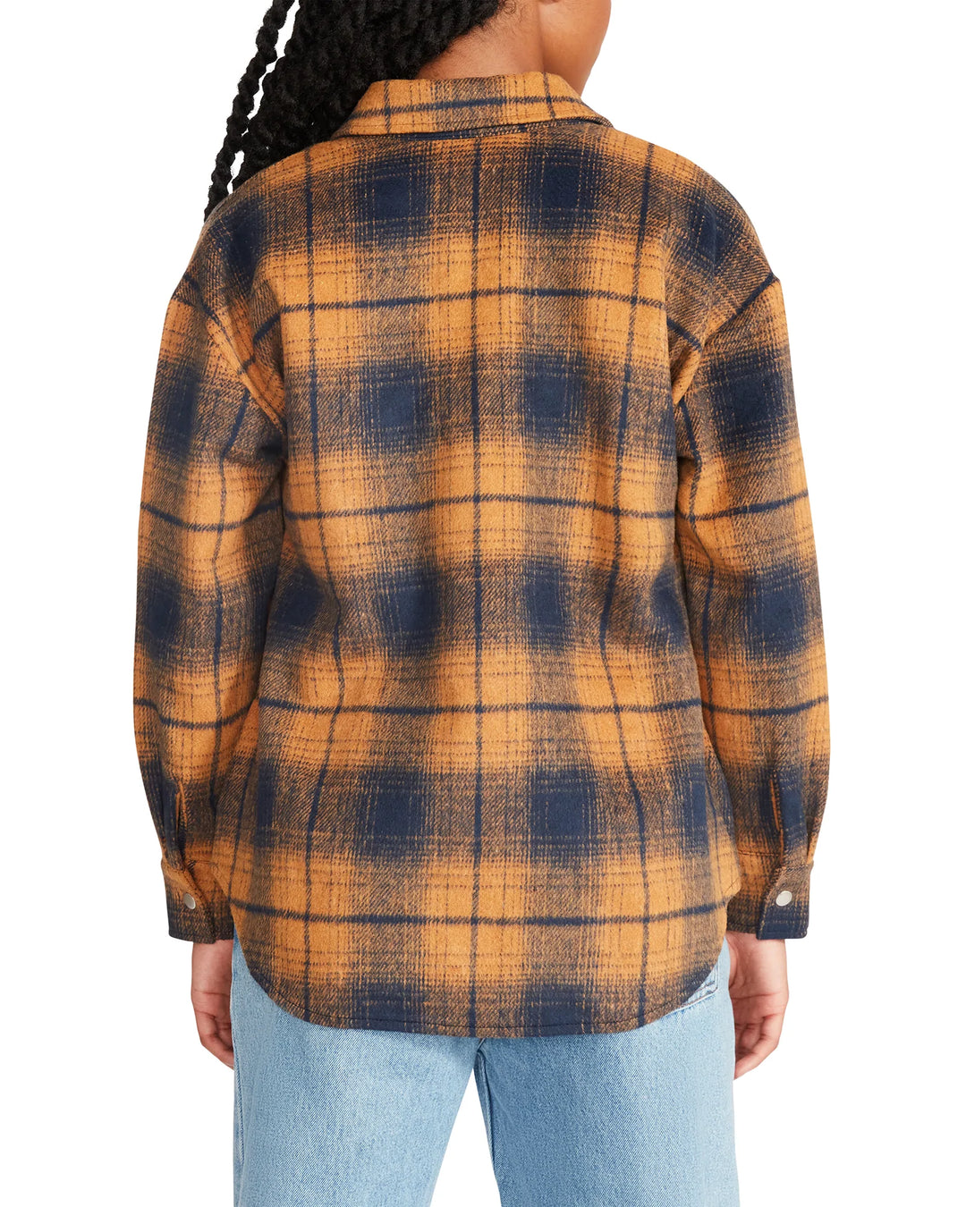 STEVE MADDEN | Sophia Plaid Shacket | Peacoat Navy