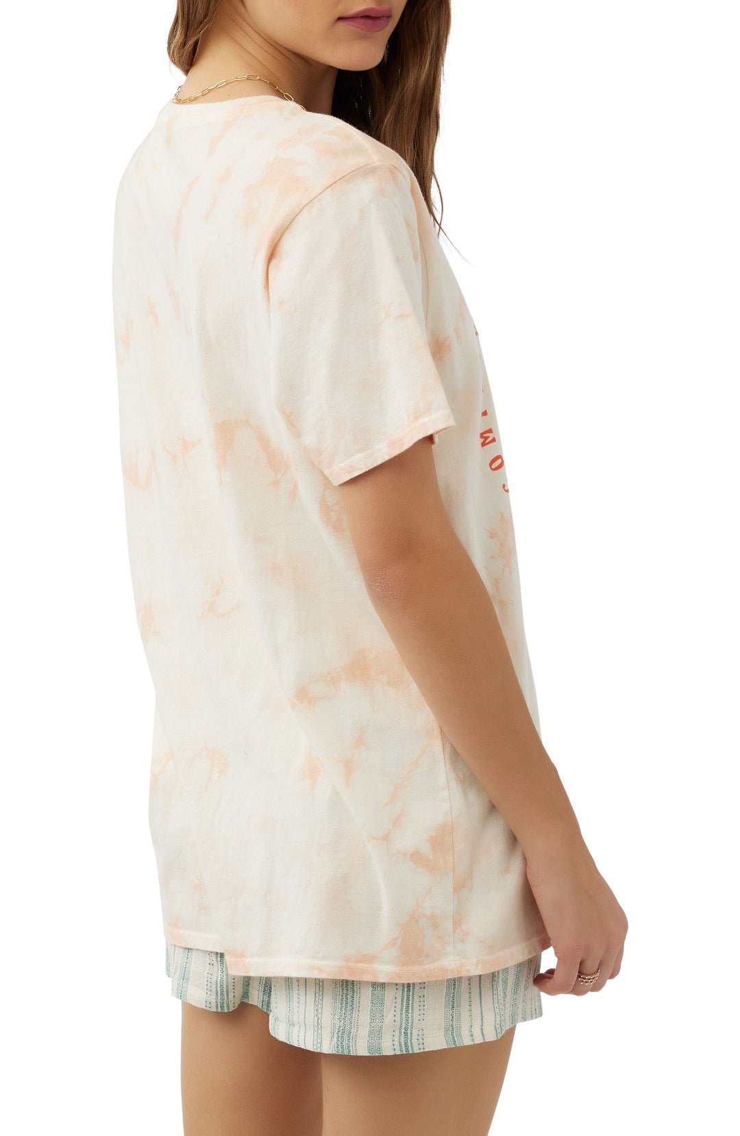 O'NEILL Ladies Be Nice Tee - Peach Tie Dye