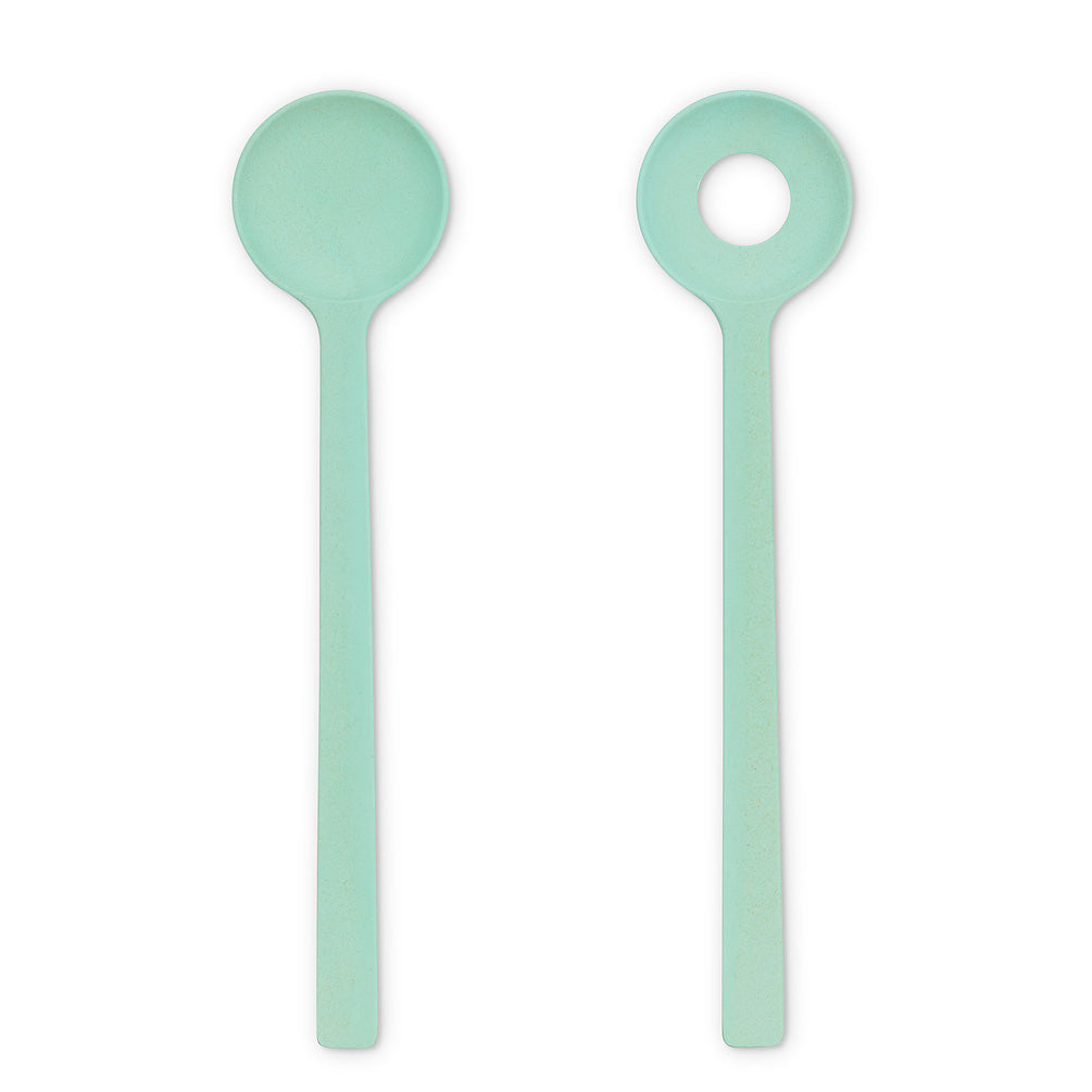 Bamboo Salad Servers - Mint