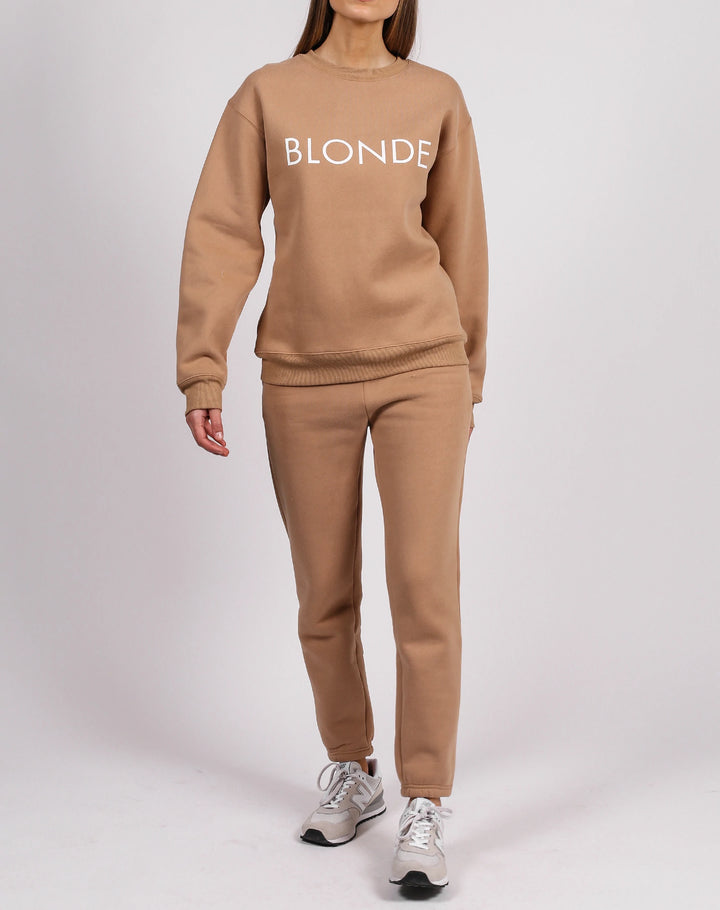 BRUNETTE THE LABEL | "BLONDE" Classic Crew Neck | Caramel Sundae