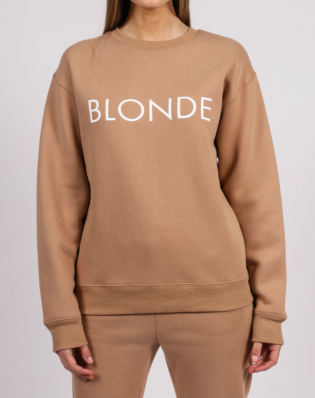 BRUNETTE THE LABEL | "BLONDE" Classic Crew Neck | Caramel Sundae
