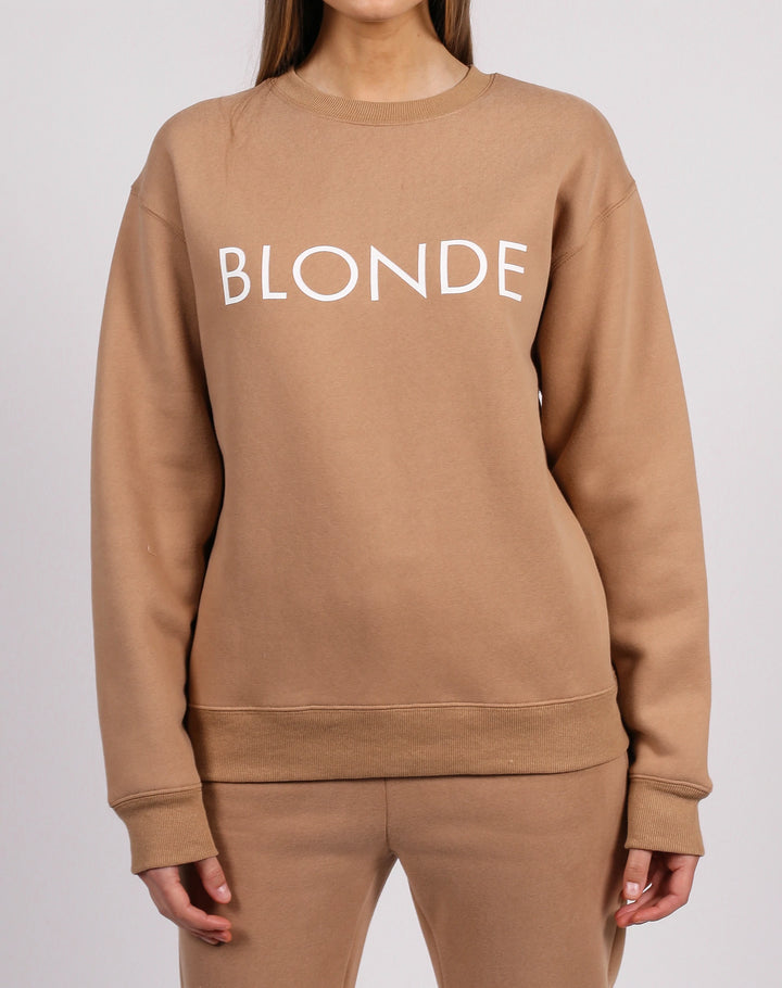 BRUNETTE THE LABEL | "BLONDE" Classic Crew Neck | Caramel Sundae