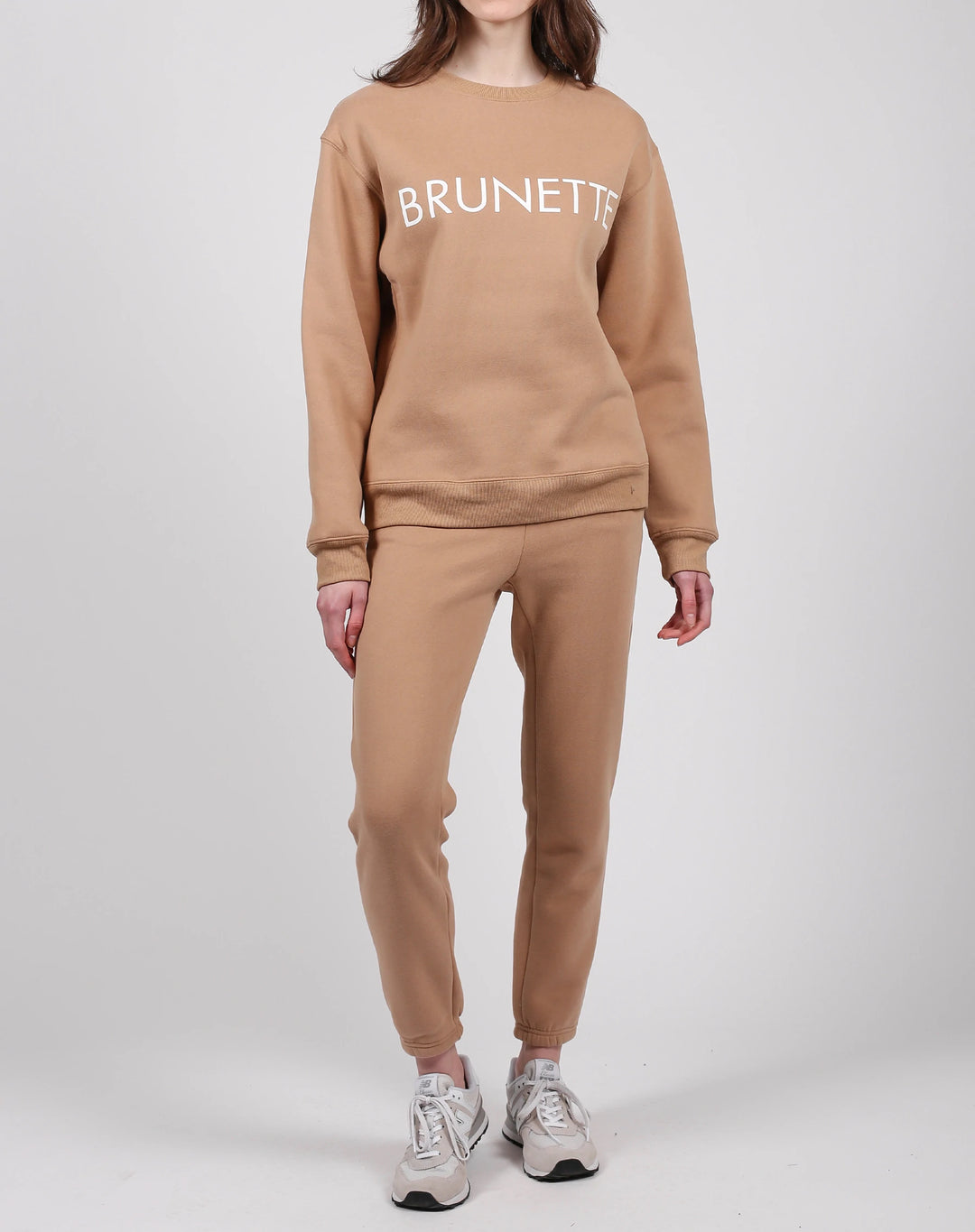 BRUNETTE THE LABEL | "BRUNETTE" Classic Crew Neck | Caramel Sundae