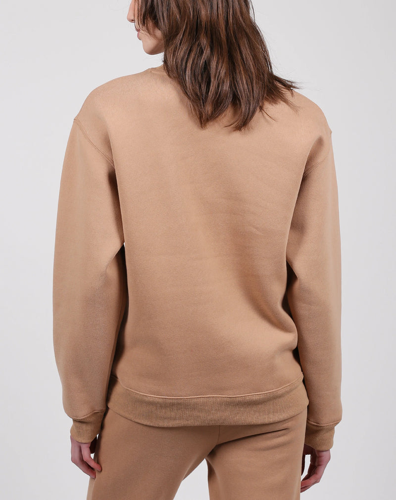 The "BRUNETTE" Classic Crew Neck Sweatshirt | Caramel Sundae