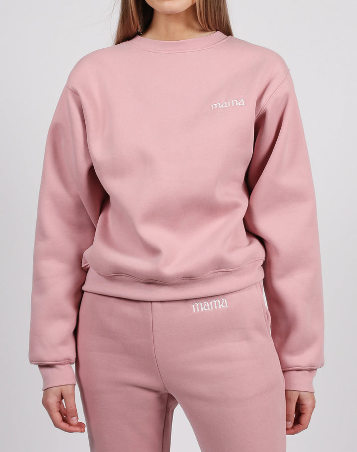 BRUNETTE THE LABEL |  "MAMA" Best Friend Crew Neck Sweatshirt | Misty Mauve
