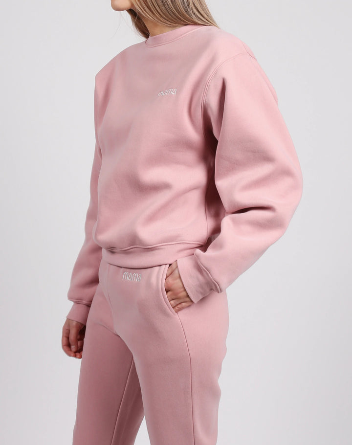 BRUNETTE THE LABEL |  "MAMA" Best Friend Crew Neck Sweatshirt | Misty Mauve