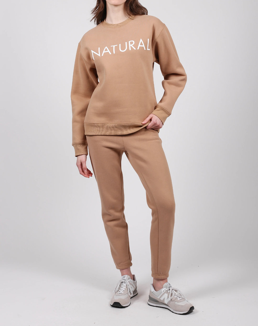 BRUNETTE THE LABEL | "NATURAL" Classic Crew Neck | Caramel Sundae