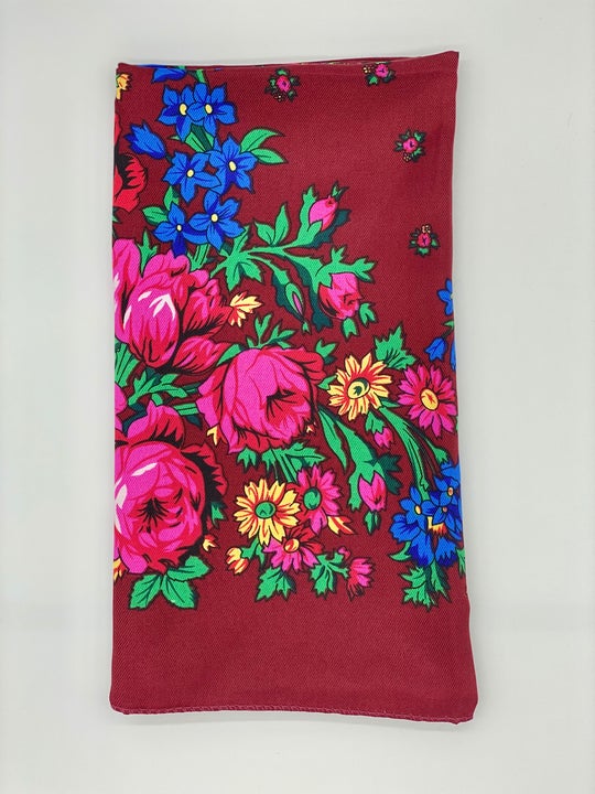 Burgandy Kokom Scarf