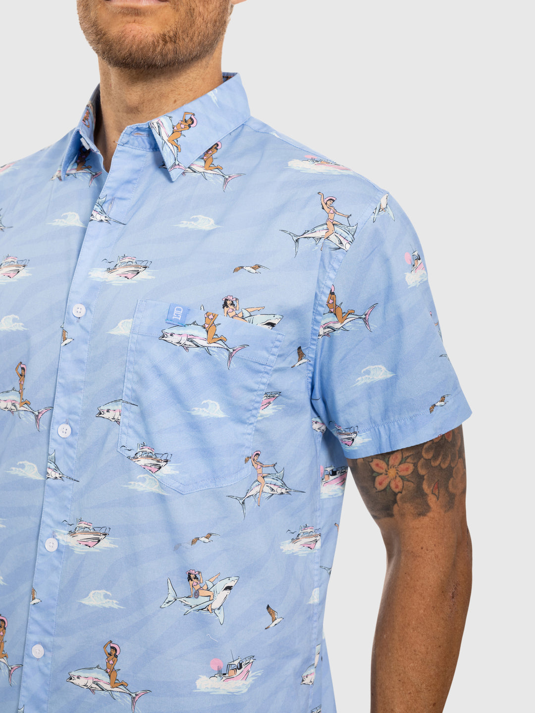 TEAMLTD Angler Button Up | Blue