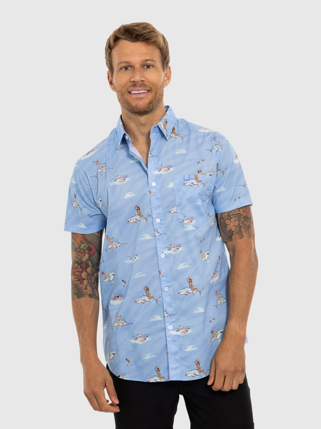 TEAMLTD Angler Button Up | Blue