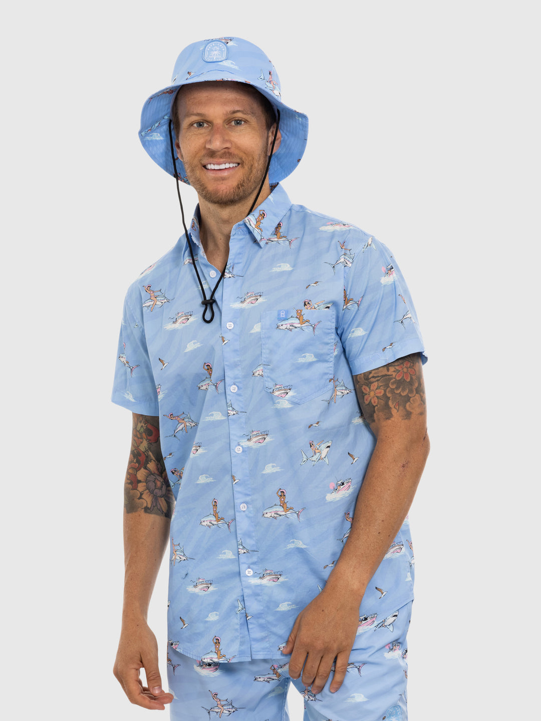 TEAMLTD Angler Button Up | Blue