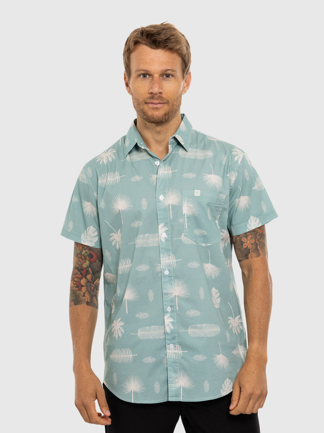TEAMLTD Palm Button Up | Agave